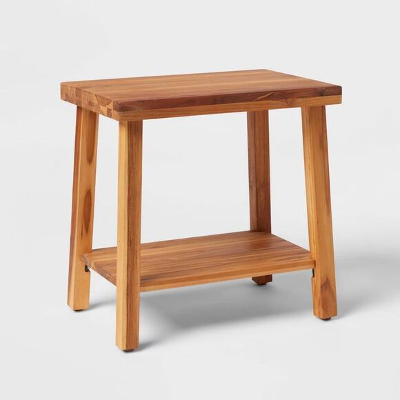 Threshold -  Wood Entryway Seating Bench Teak Accent  Brown - Picture 1 of 4